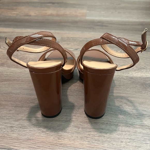 Windsor Elegant Brown Platform Heels - Picture 8 of 9